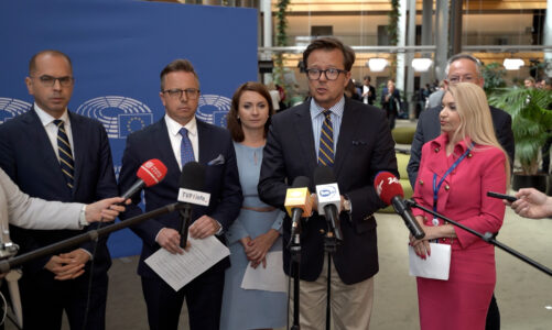 Konferencja europosłów PO, m.in. ws. uchylenia immunitetu Grzegorza Brauna – 6 maja 2025 r. [surówka]